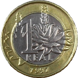 Moeda do Brasil - 1 Real - 1998 com a letra P ( PROVA )