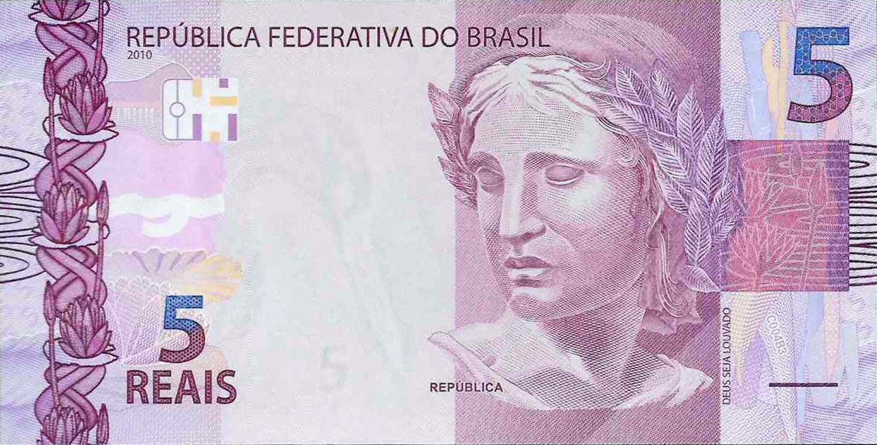5 reais (2019-2023) - 2011-atual Reais, 2ª. família
