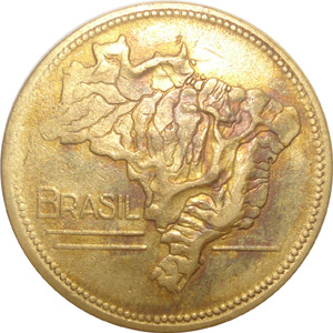 Anverso de 2 cruzeiros (1944-1956) - 1942-1956 Cruzeiros, série Vargas