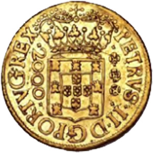 Anverso de 2.000 réis (1696-1697) - 1695-1698 Casa da Moeda da Bahia - Ouro