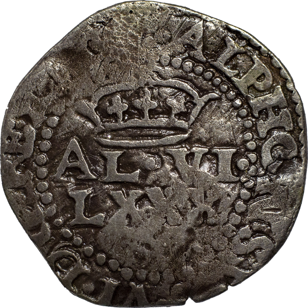 Anverso de 100 réis (1663) - 1663-1663 Carimbos Coroados - Regimento de 1663 - Prata
