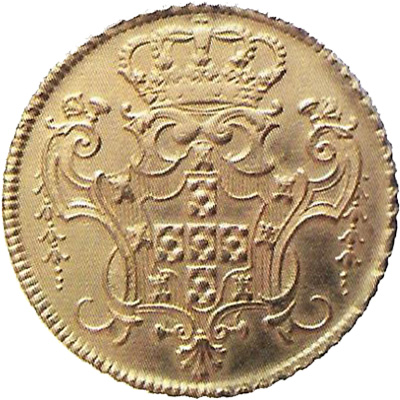 12.800 réis (1730-1732) - 1727-1750 Escudos, Bahia - Ouro
