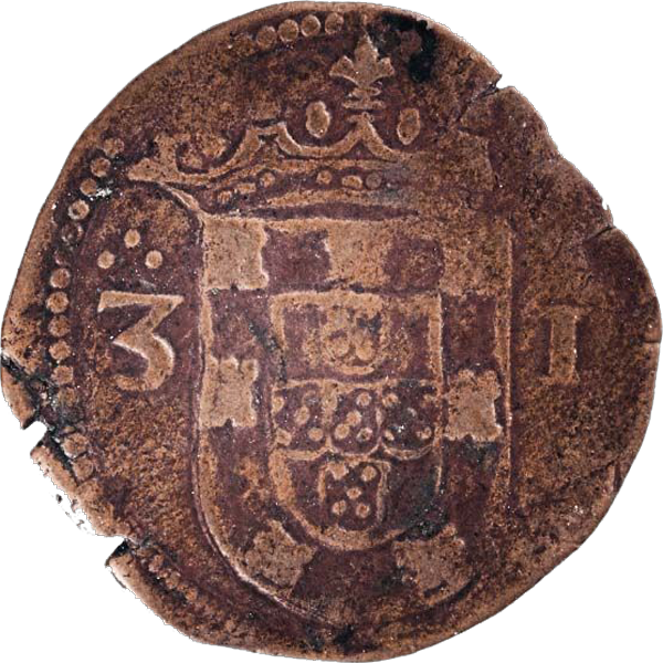 3 réis (1568-1568) - 1568-1568 Provisão de 29/03/1568 - Cobre